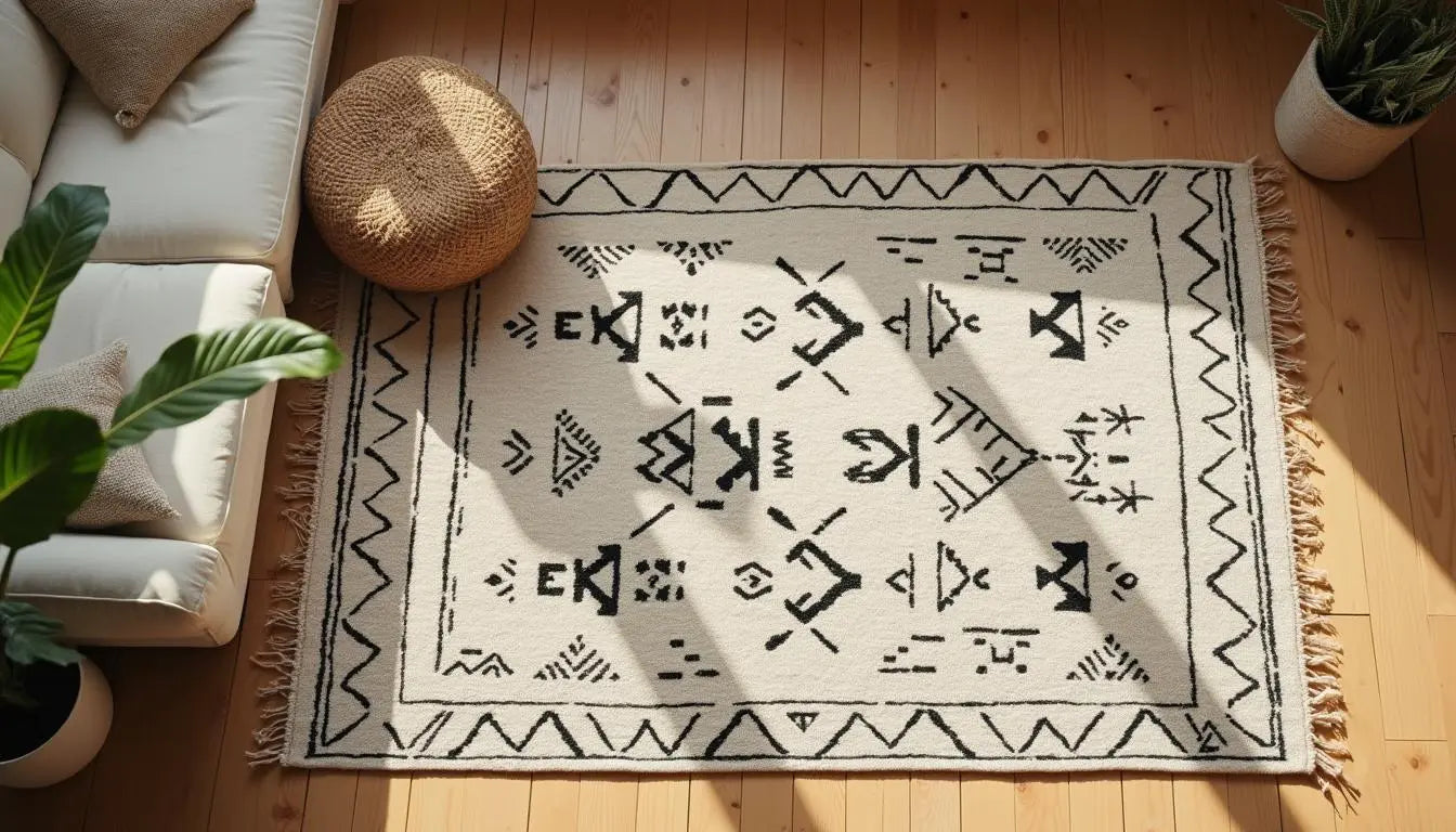 Tapis ethnique style africain pour salon