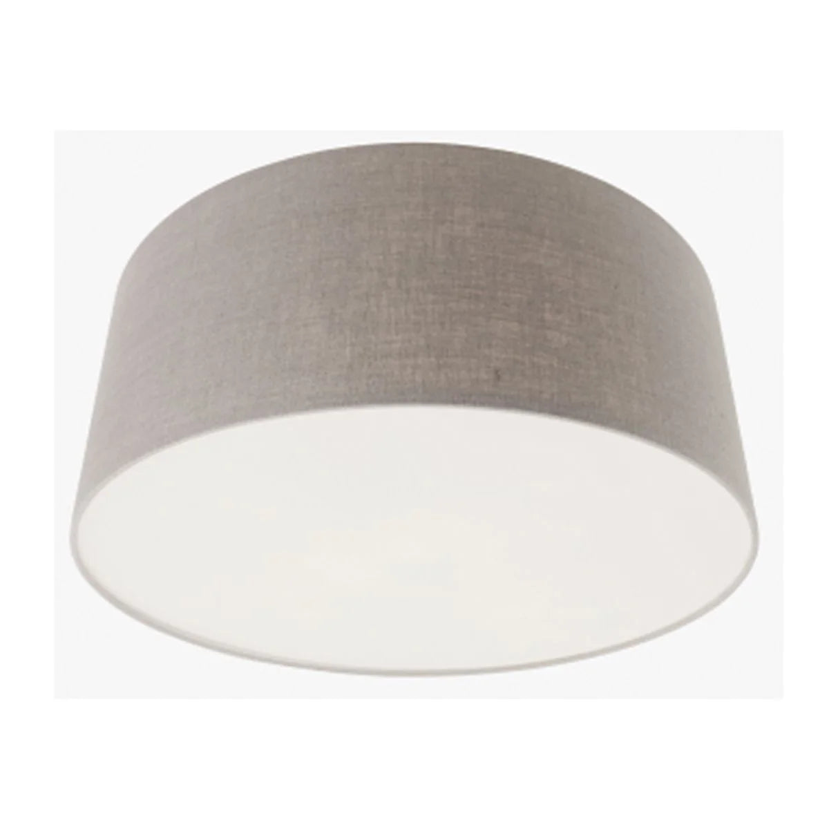 Abat-jour cylindrique en lin beige grisé pour lampe E27, Ø50 cm
