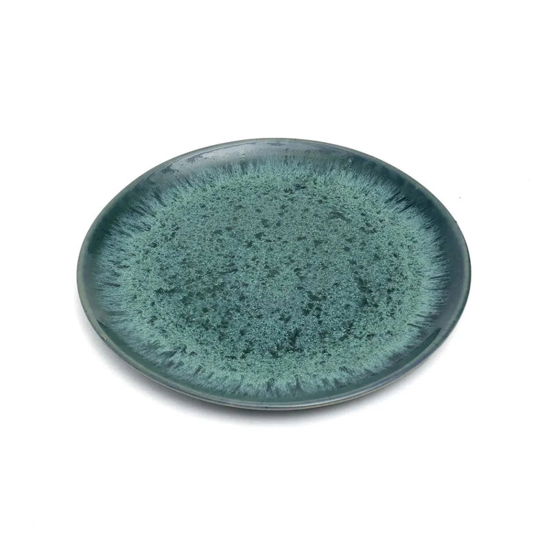 Assiettes en céramique bleue émaillée 22 cm – Lot de 6