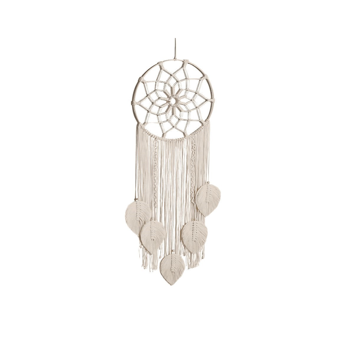 Attrape-rêves Blanc en Macramé | Décoration Bohème