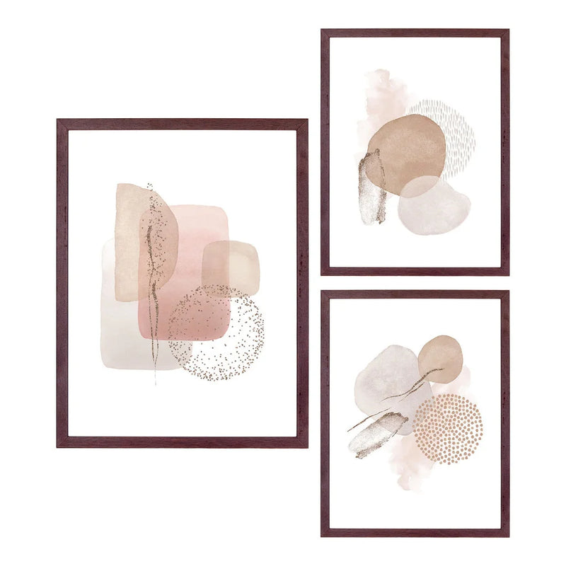 Cadres photo en MDF marron foncé – Lot de 3 formats A4