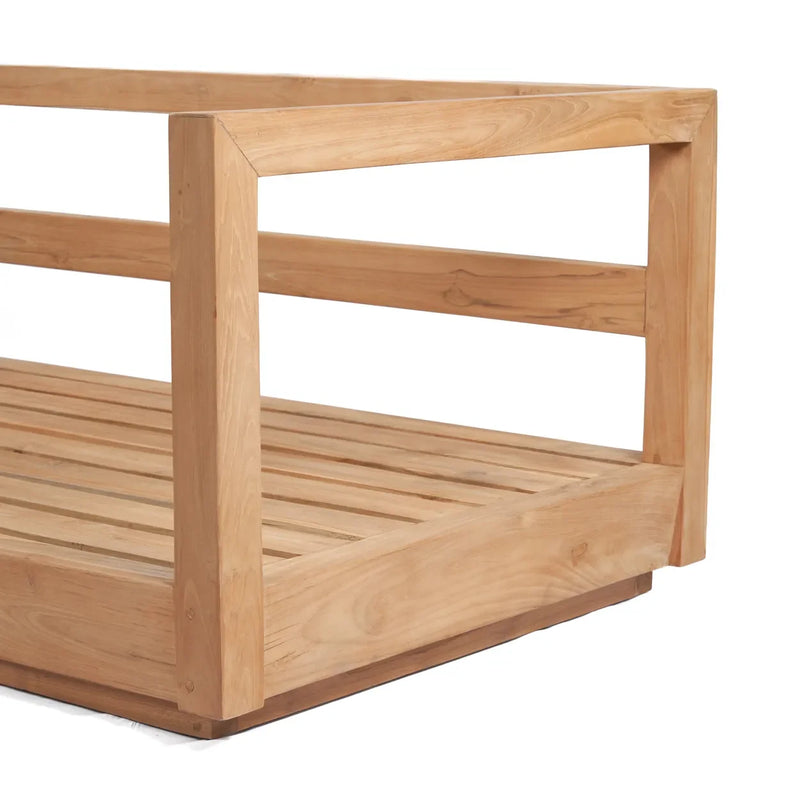 Canapé en teck recyclé 3 places pour jardin ou terrasse