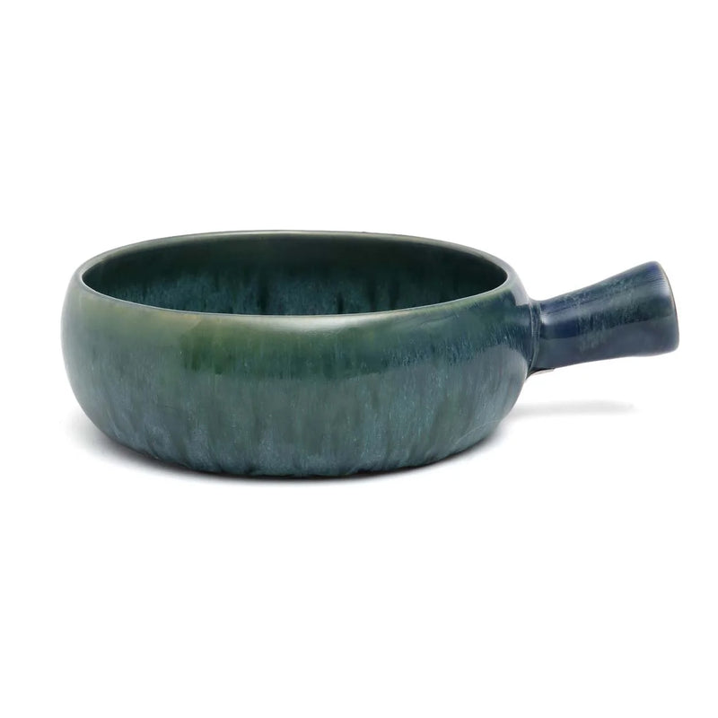 Cocotte en céramique verte avec poignée, 19 cm, lot de 4