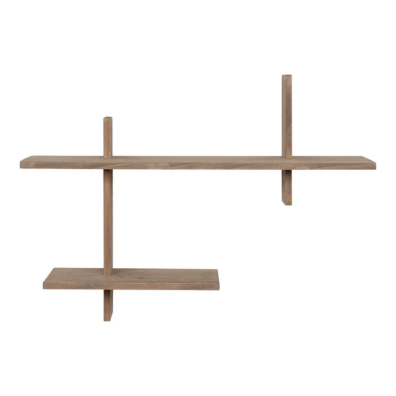 Étagère murale en bois de pin naturel 60x15x44 cm