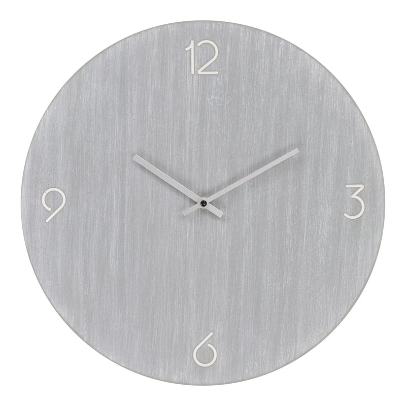 Horloge murale ronde en MDF gris clair ø40 cm silencieuse