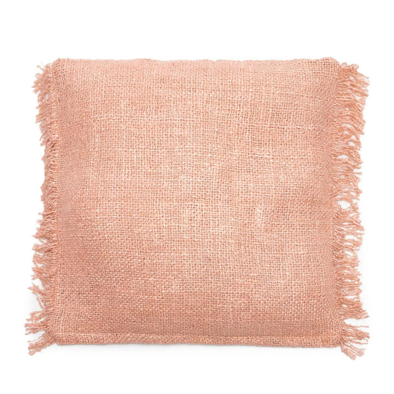 Housse de coussin en coton rose saumon - 60x60 cm