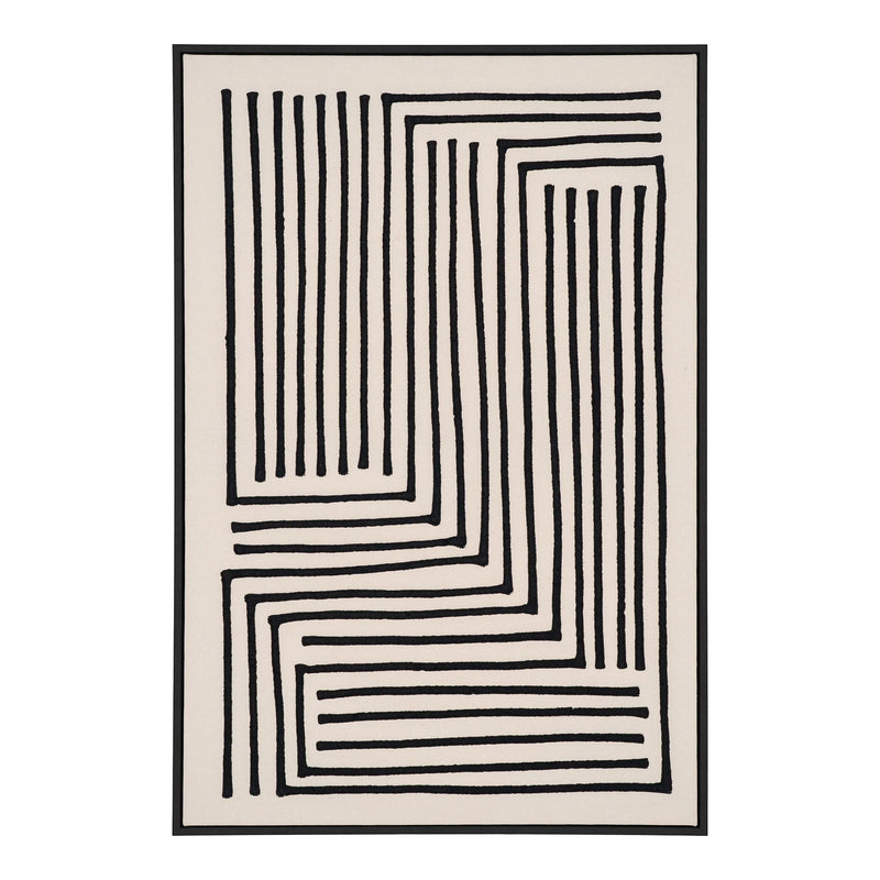 Impression sur toile et MDF noir beige 60×90 cm
