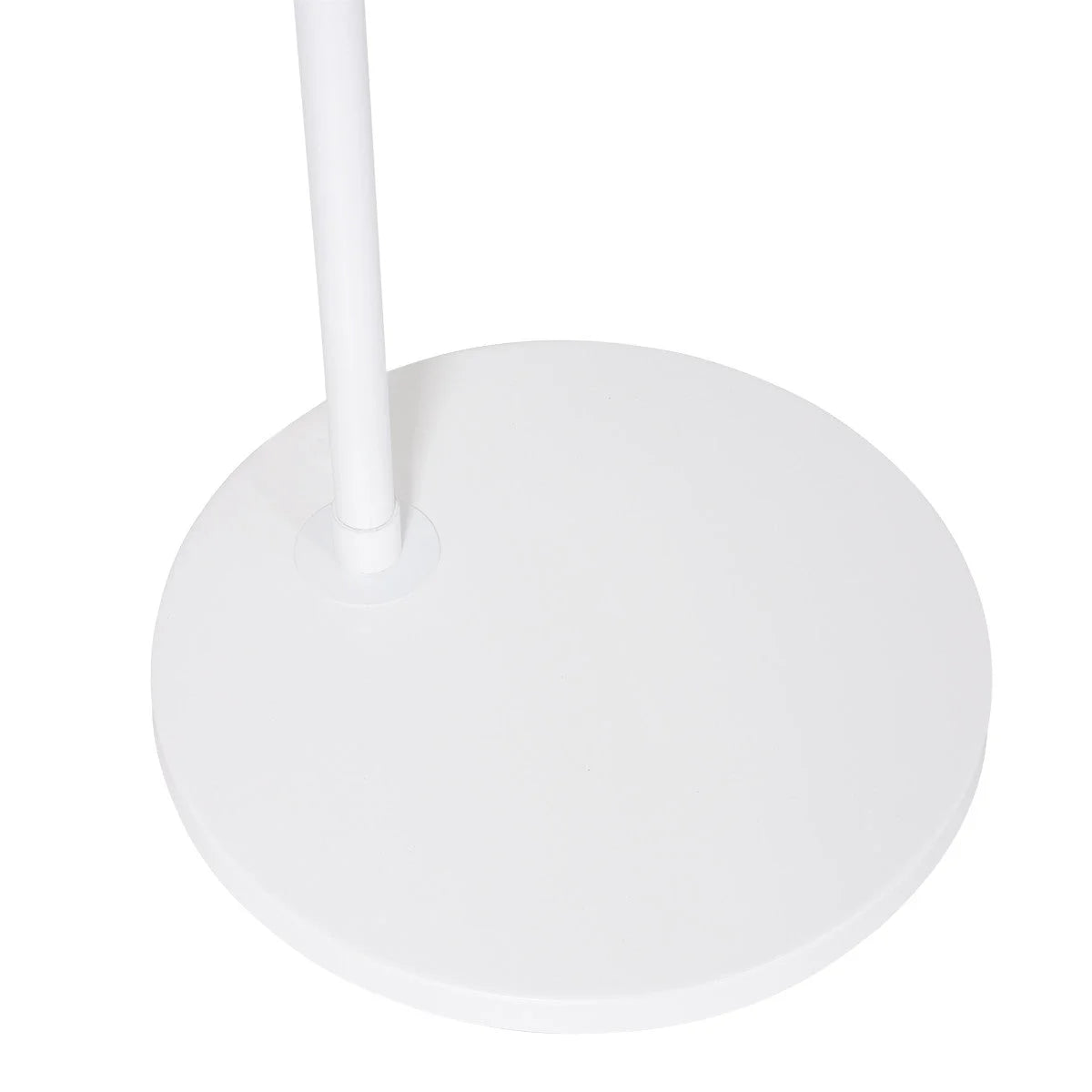 Base de lampe d’arc en métal blanc avec abat-jour opalin et diffuseur, hauteur 240 cm
