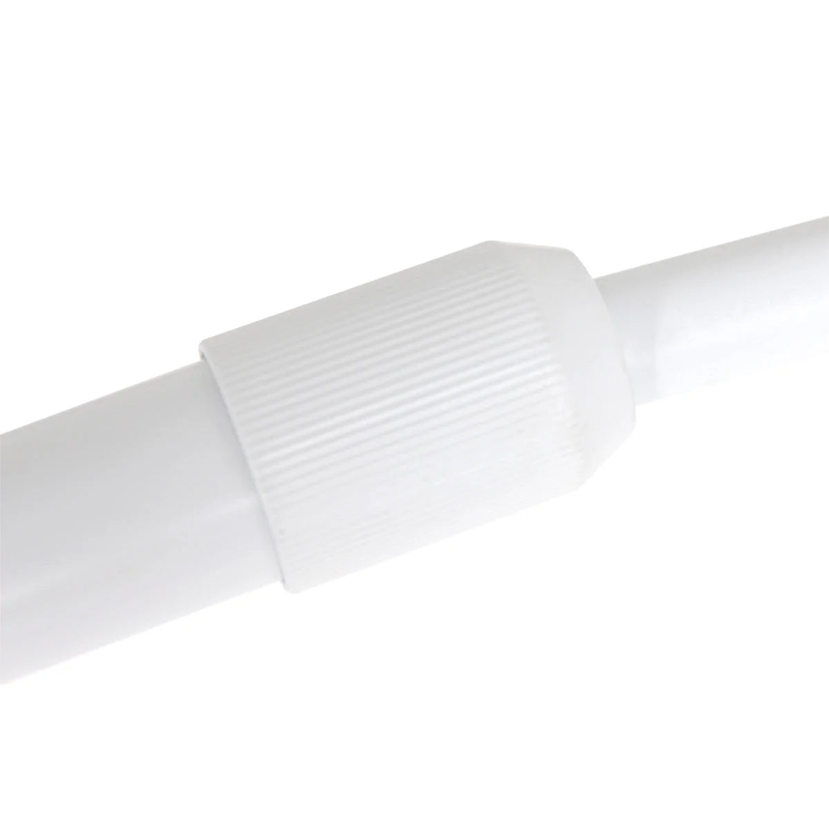 Raccord en plastique blanc rainuré sur tuyau blanc pour Lampadaire arc métal blanc