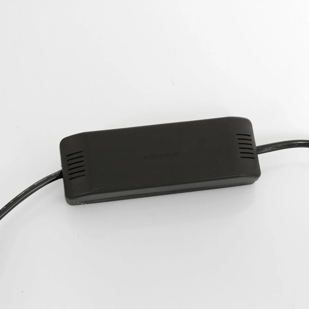 Adaptateur secteur rectangulaire noir avec câbles pour Lampadaire liseuse en métal bronze brossé