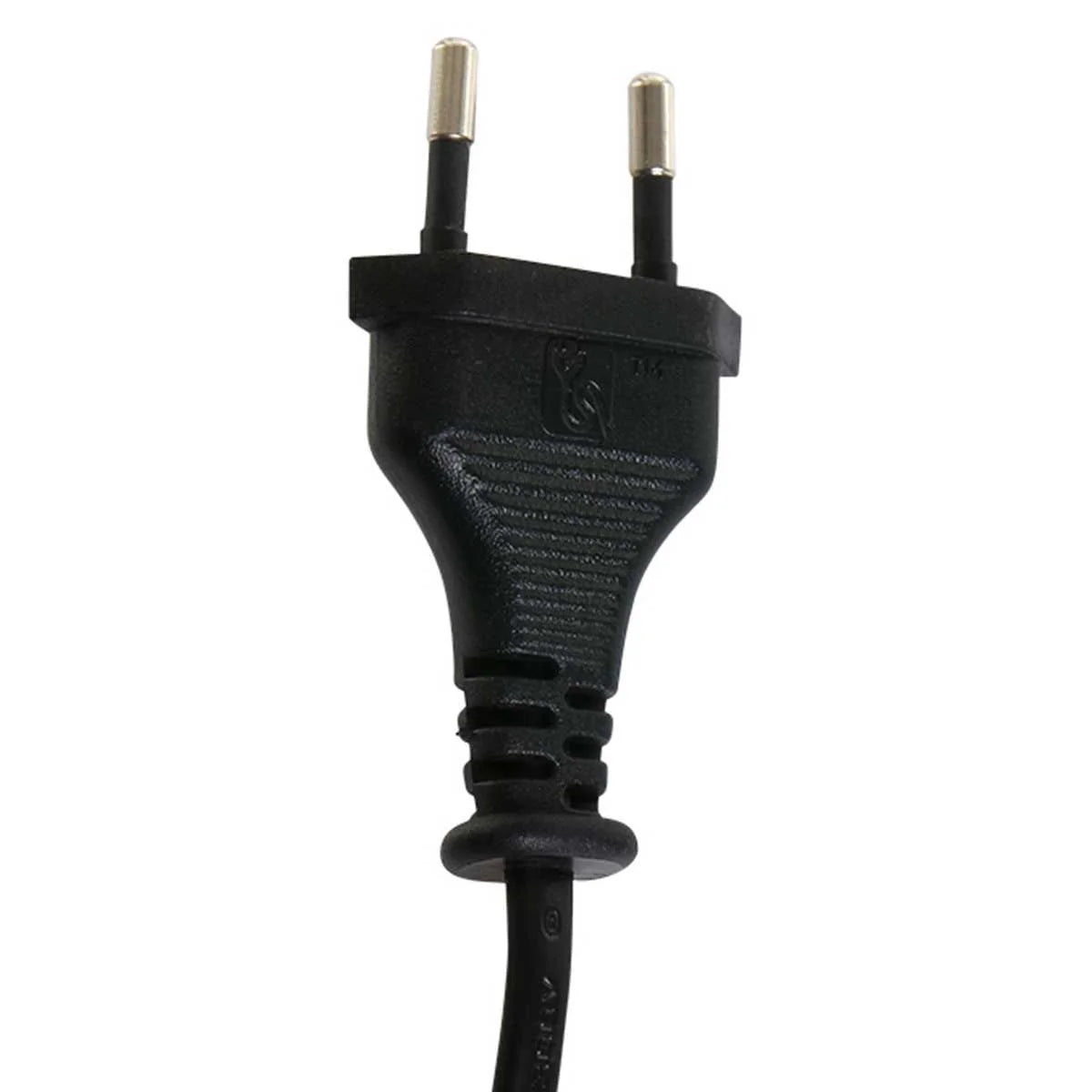 Prise électrique noire à deux broches avec câble pour Lampadaire en métal noir vieilli