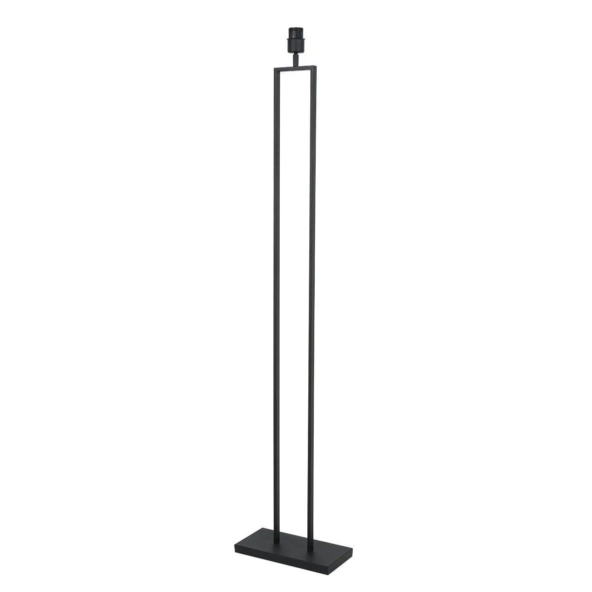 Lampe sur pied rotin tressé naturel avec structure noire, hauteur 160 cm