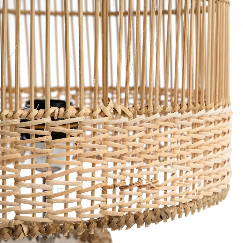 Abat-jour en rotin tissé pour lampe de table La lampe de table Kiska Blanc Naturel