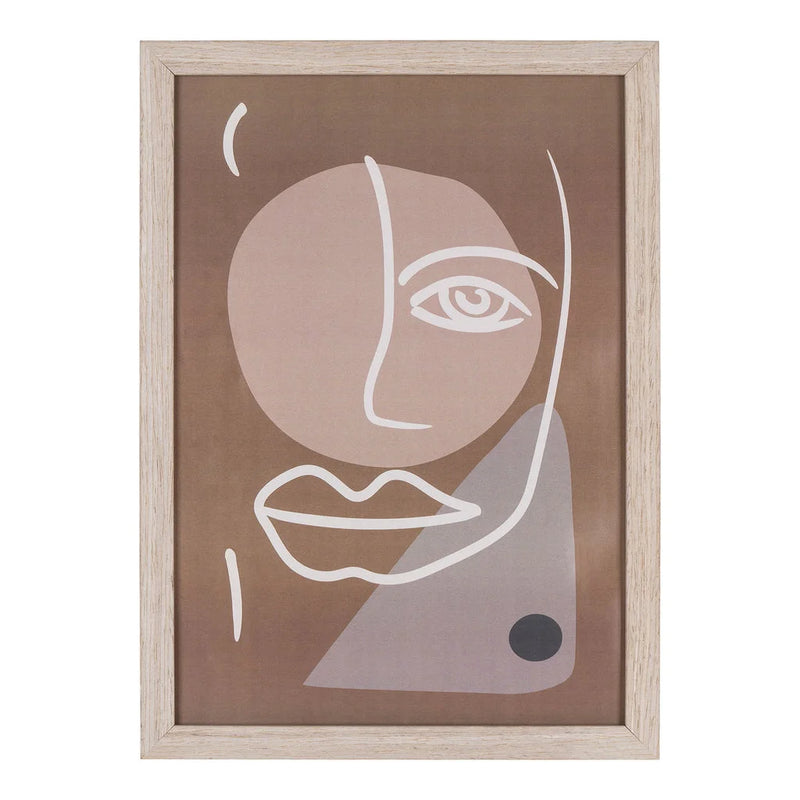 Lot de 3 cadres en MDF et verre finition naturelle