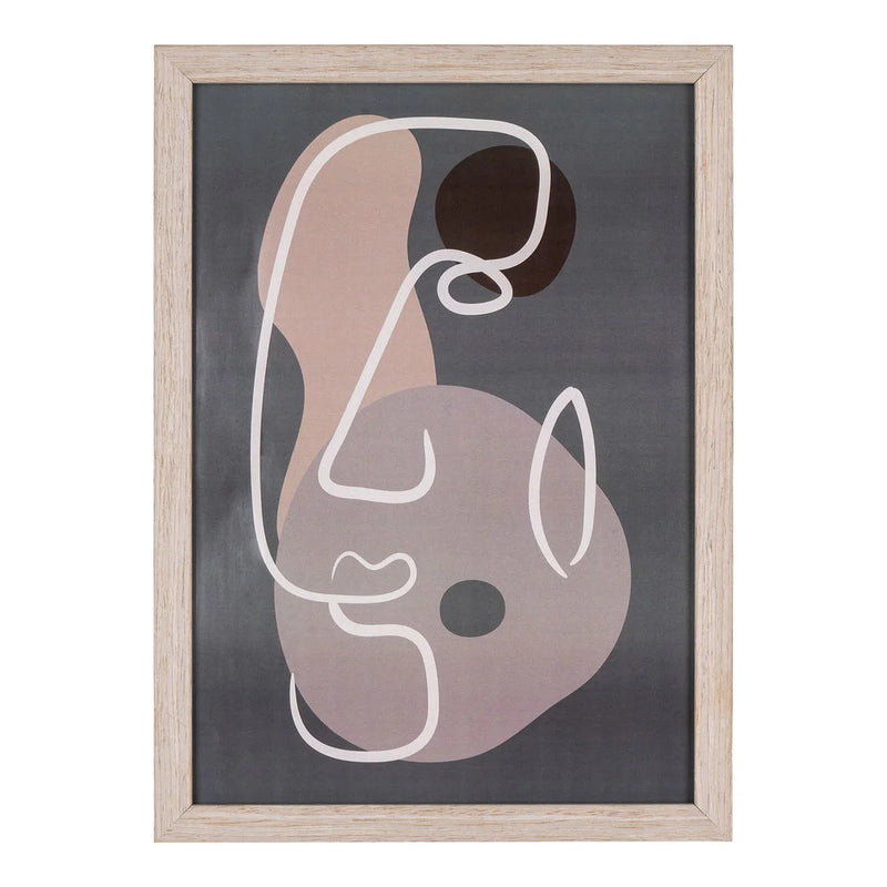 Lot de 3 cadres en MDF et verre finition naturelle