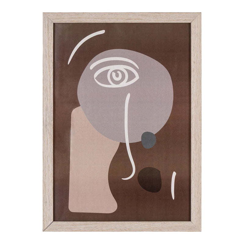 Lot de 3 cadres en MDF et verre finition naturelle