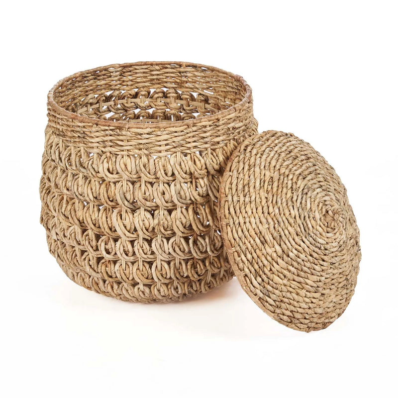 Panier en feuille de bananier naturel 50x57 cm