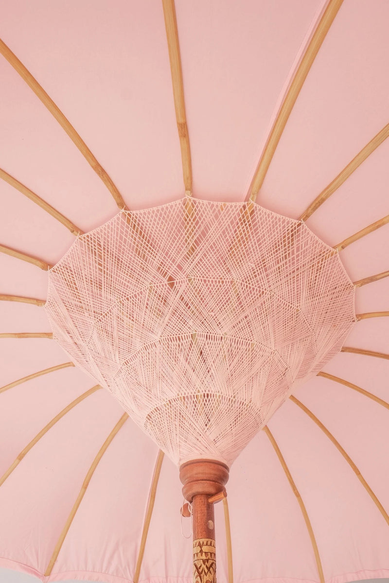 Parasol rose poudré 180 cm