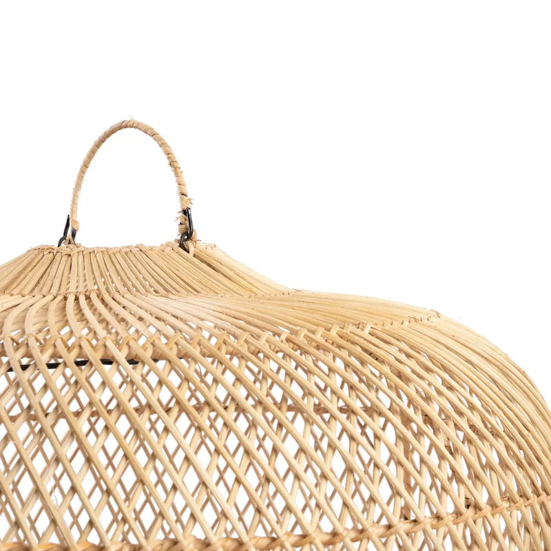 Abat-jour en rotin tissé pour le pendentif Batu Bolong Naturel L