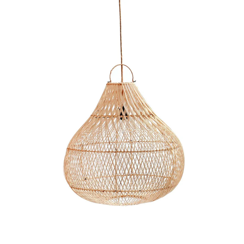 Suspension en rotin tressé design Le Pendentif Bouteille Naturel M