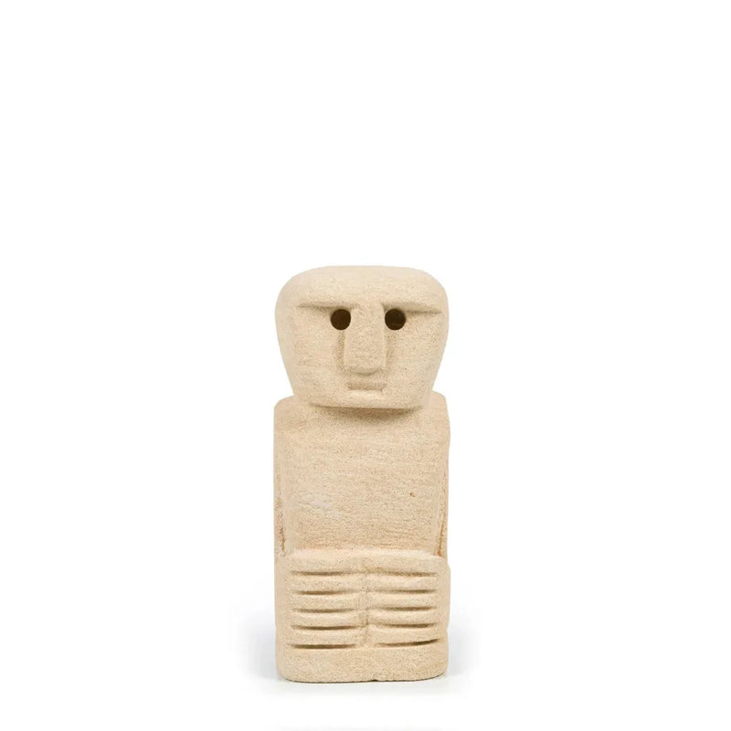 Statue en pierre beige naturelle pour La Pierre de Sumba #24