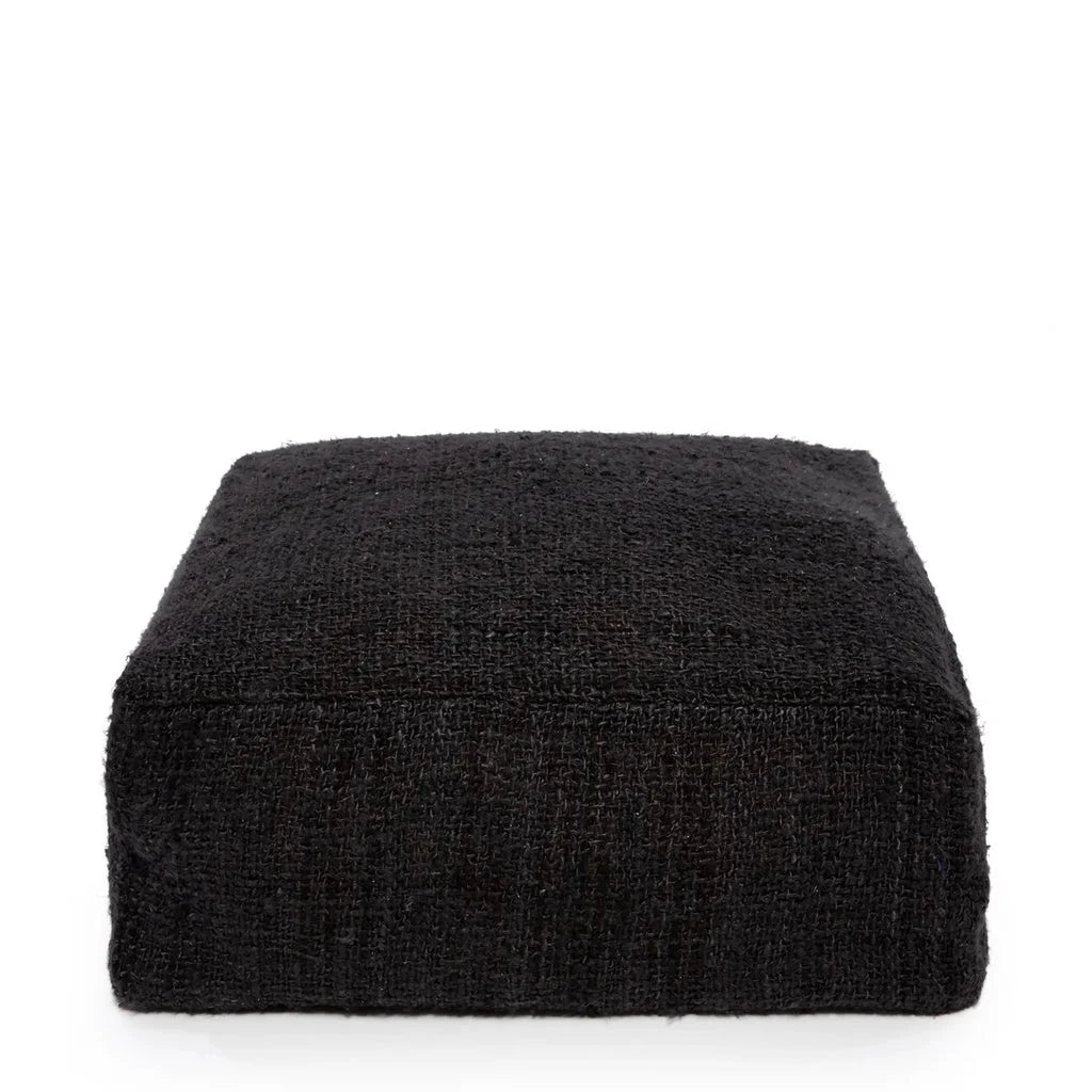 Pouf noir tissé Le pouf Oh My Gee - Noir Marine_40 pour une décoration élégante
