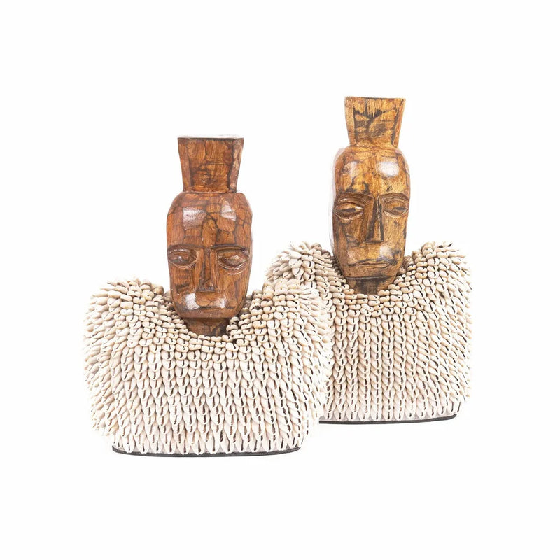 Sculptures tribales en bois avec colliers de coquillages, La statue Ogoh Ogoh XL
