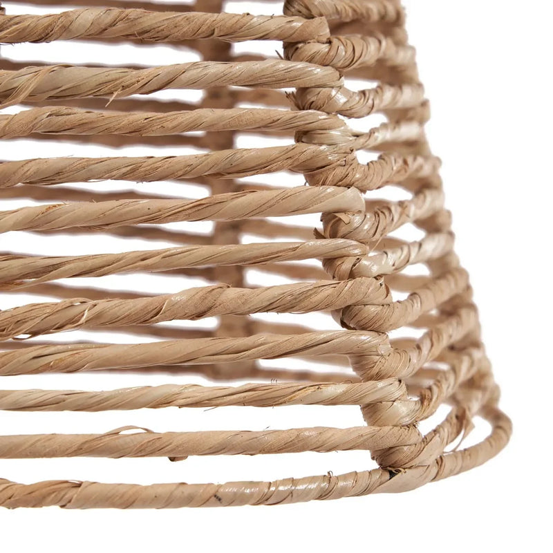 Abat-jour en paille tissée pour suspension en rotin naturel 20 cm minimaliste