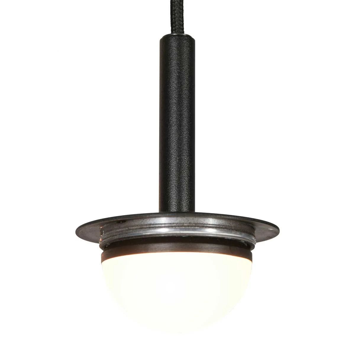 Luminaire suspendu industriel en verre fumé noir avec 12 globes sphériques Ø60 cm