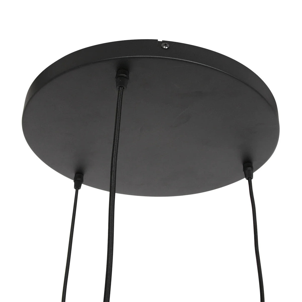 Plafonniers en verre fumé noir sphérique à 3 globes pour suspension élégante
