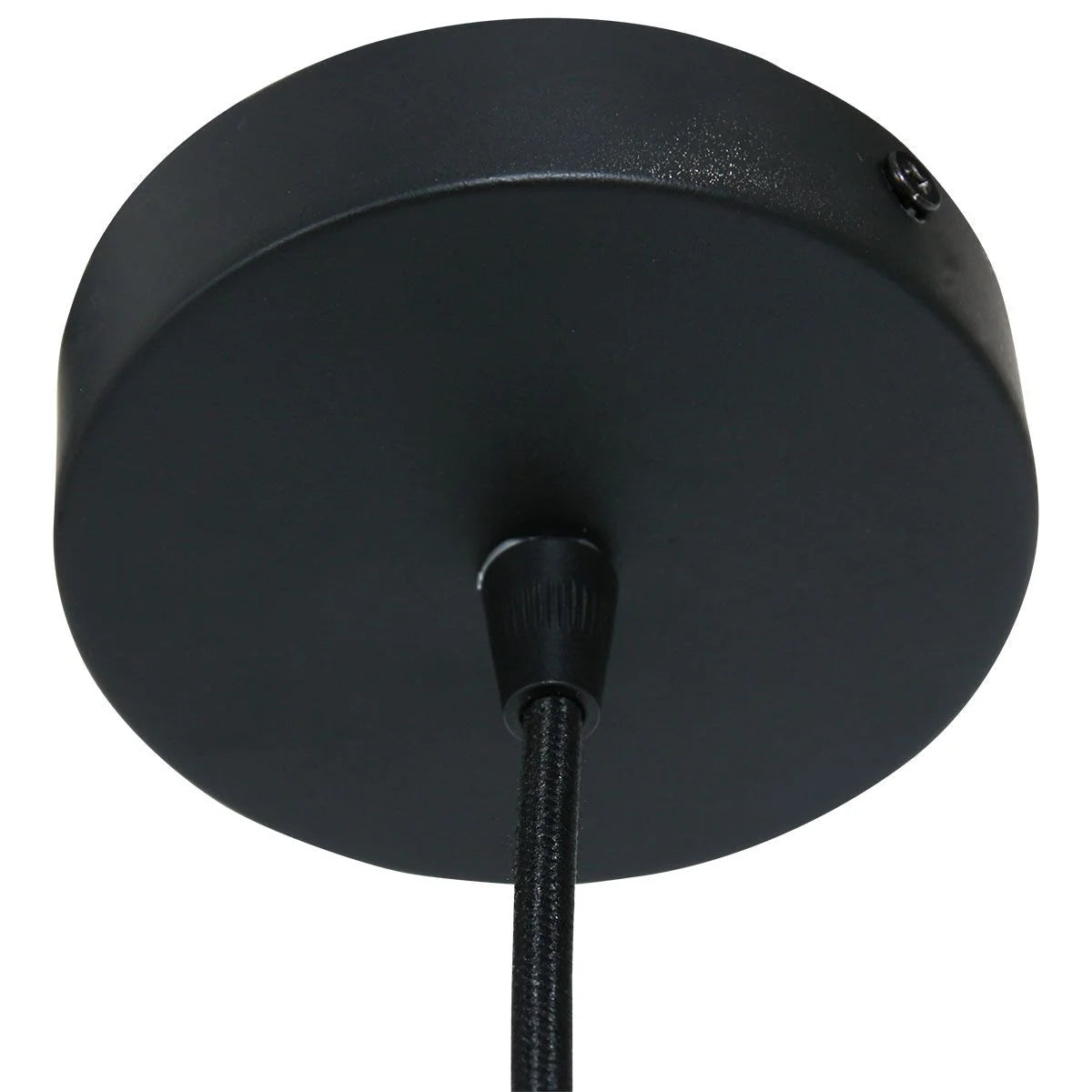 Applique plafond noire avec suspension en verre ondulé ambre et métal ajustable