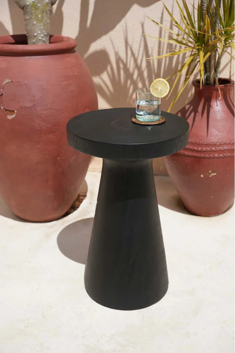 Table d’appoint en bois de suar noir 40x60 cm