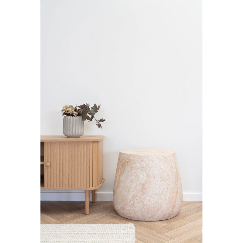 Table d’appoint en fibre d’argile naturelle ø47 cm