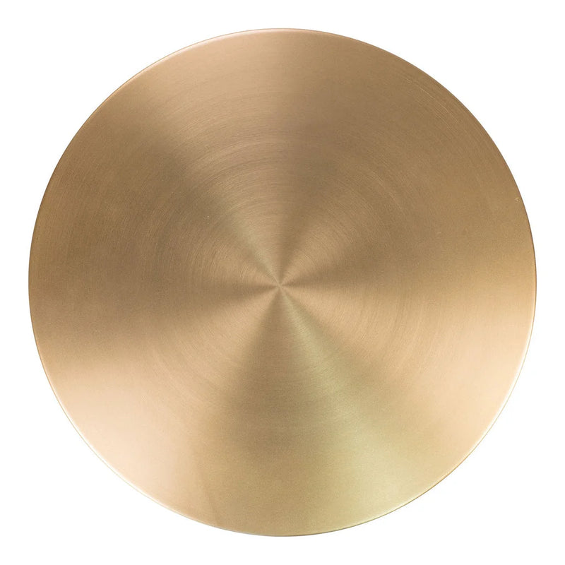 Table d’appoint en marbre et laiton rond Ø51x52 cm