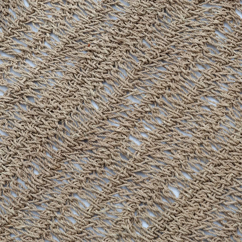 Réseau en corde tissée légère de couleur beige pour Tapis en jonc de mer naturel