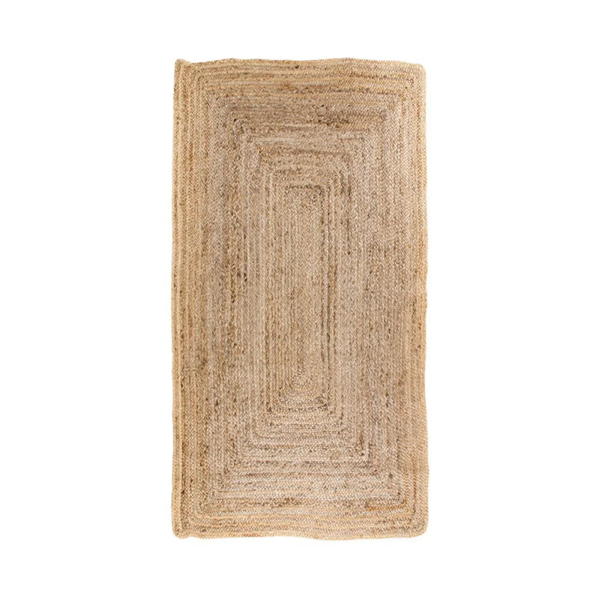 Tapis en jute tressée naturelle rectangulaire 65x135 cm pour décoration durable