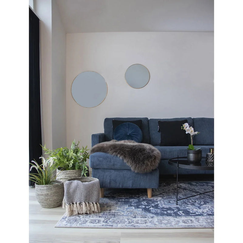 Tapis persan bleu polyester 160x230 cm rectangulaire