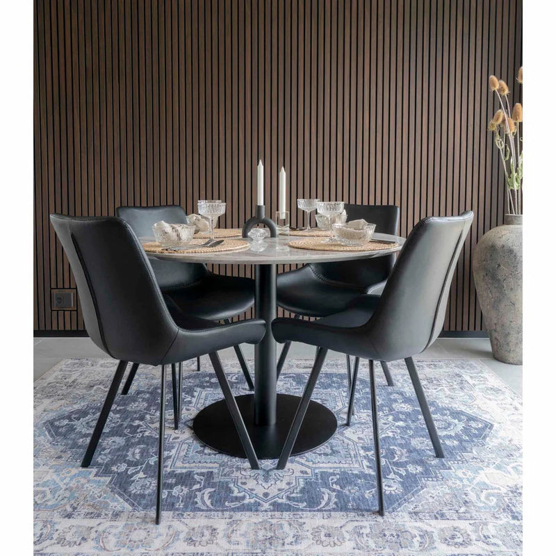 Tapis persan bleu polyester 160x230 cm rectangulaire