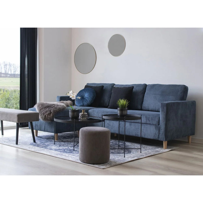 Tapis persan bleu polyester 160x230 cm rectangulaire