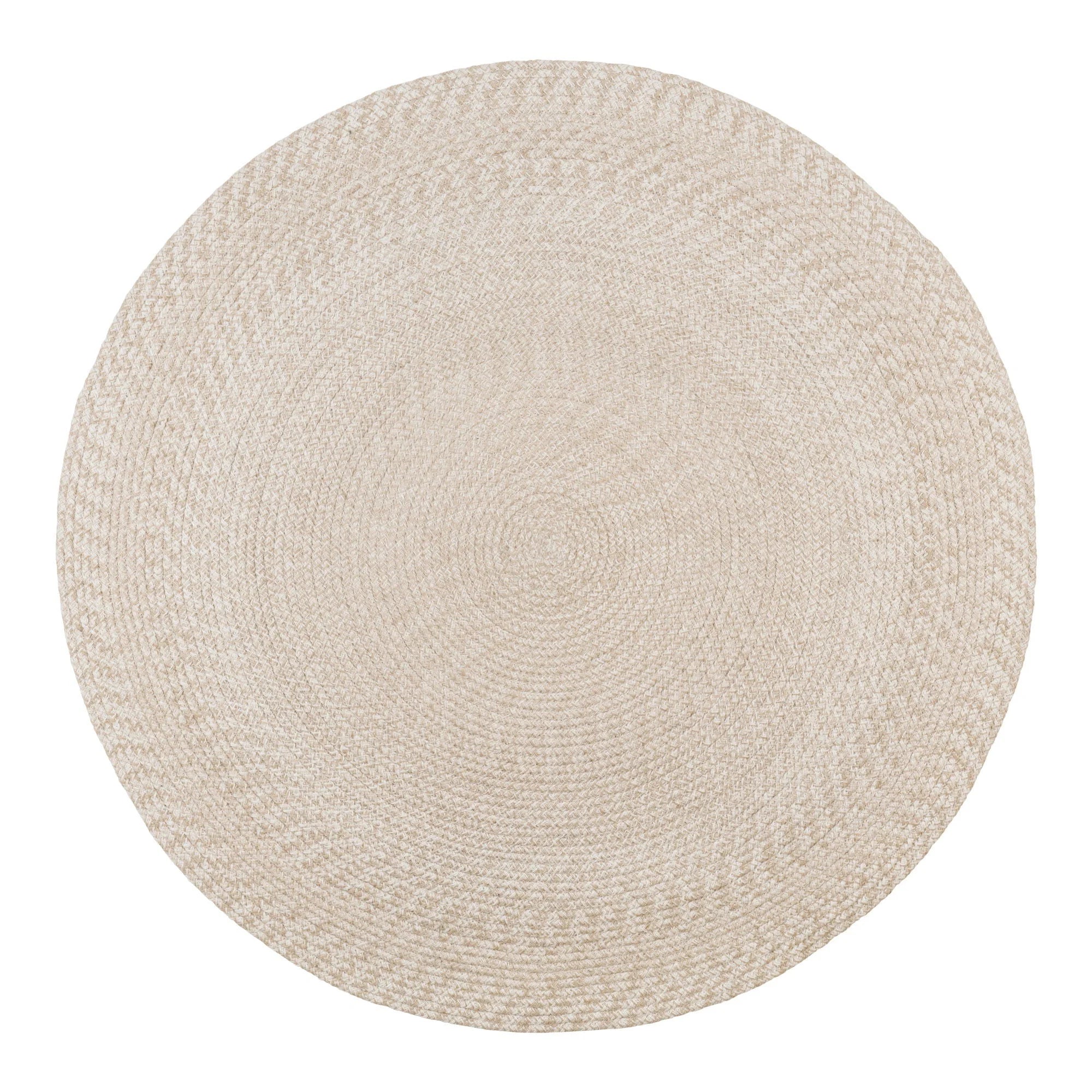 Tapis rond en matière recyclée avec tressage spirale, diamètre 180 cm