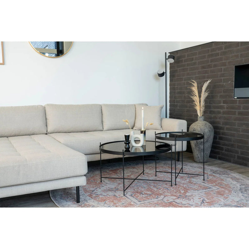 Tapis rond persan orange et bleu Ø200 cm