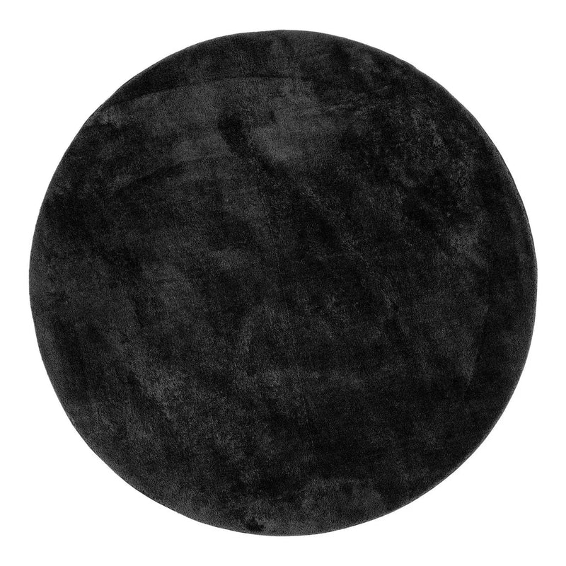 Tapis rond en polyester gris anthracite Ø160 cm