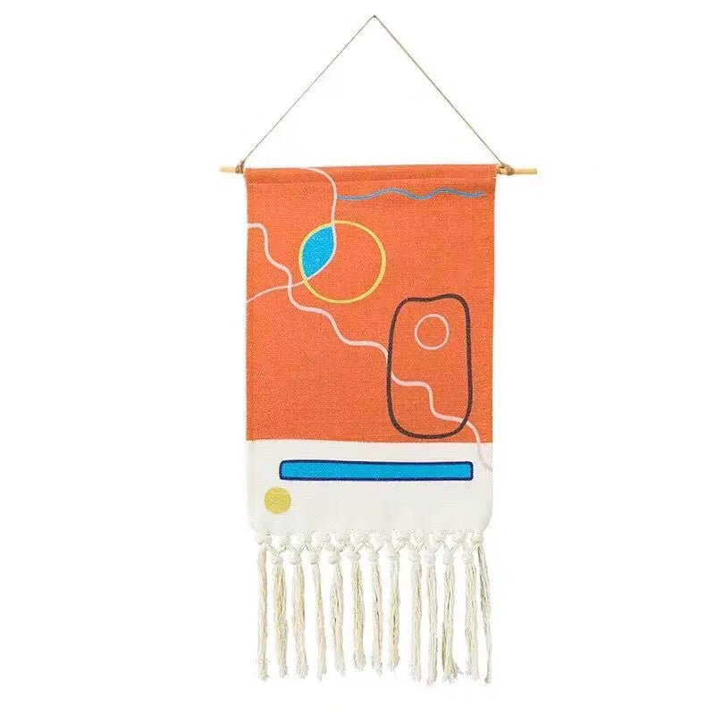 Tenture murale boho avec franges variante 13