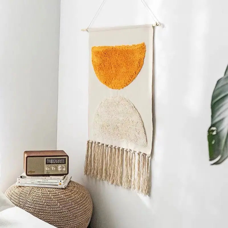Tenture murale boho avec franges variante 4