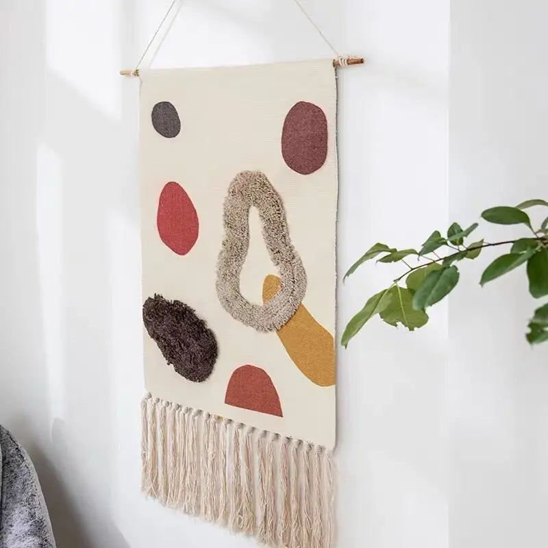 Tenture murale boho avec franges variante 6
