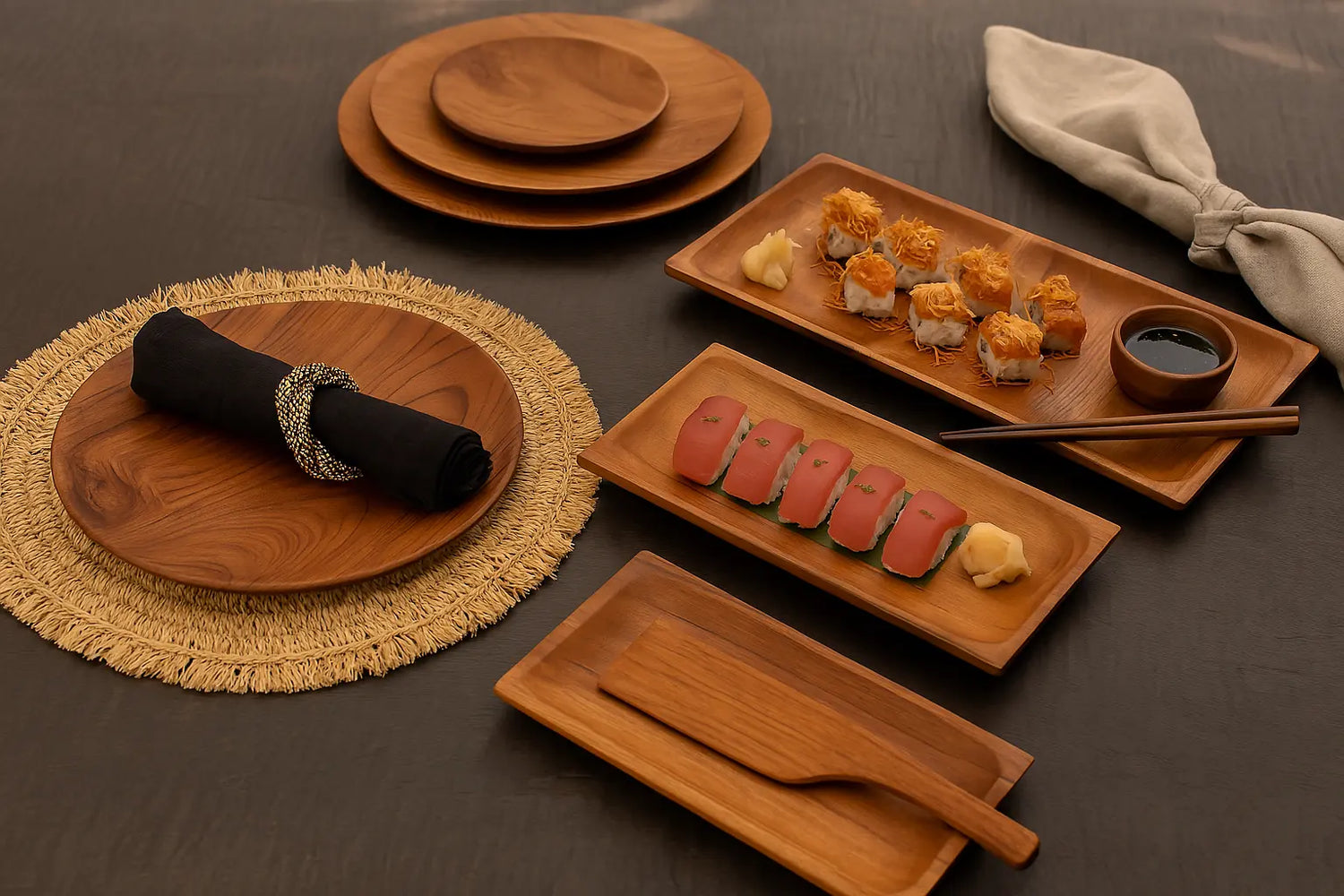 Assiette en bois