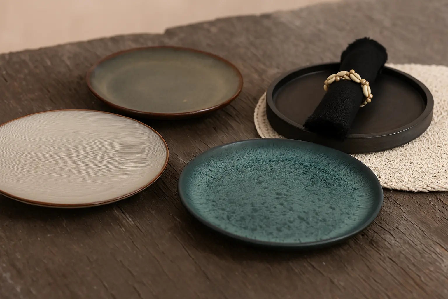 Assiettes en céramique artisanales