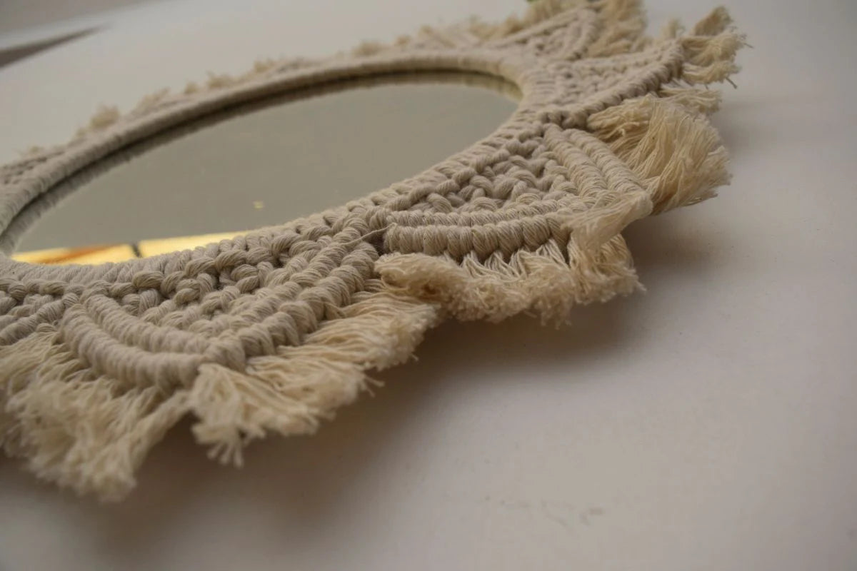 miroir macramé