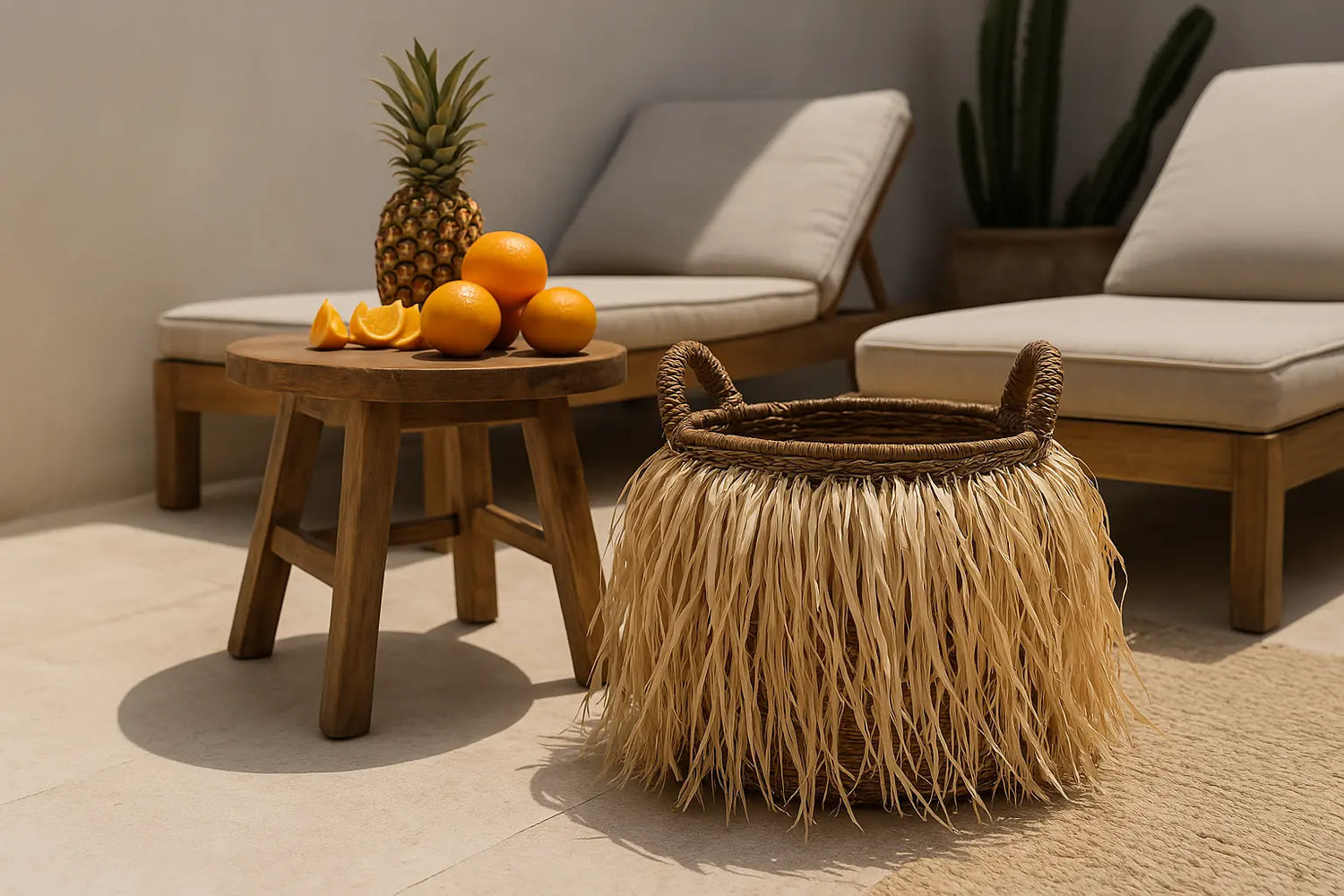 Panier en raphia