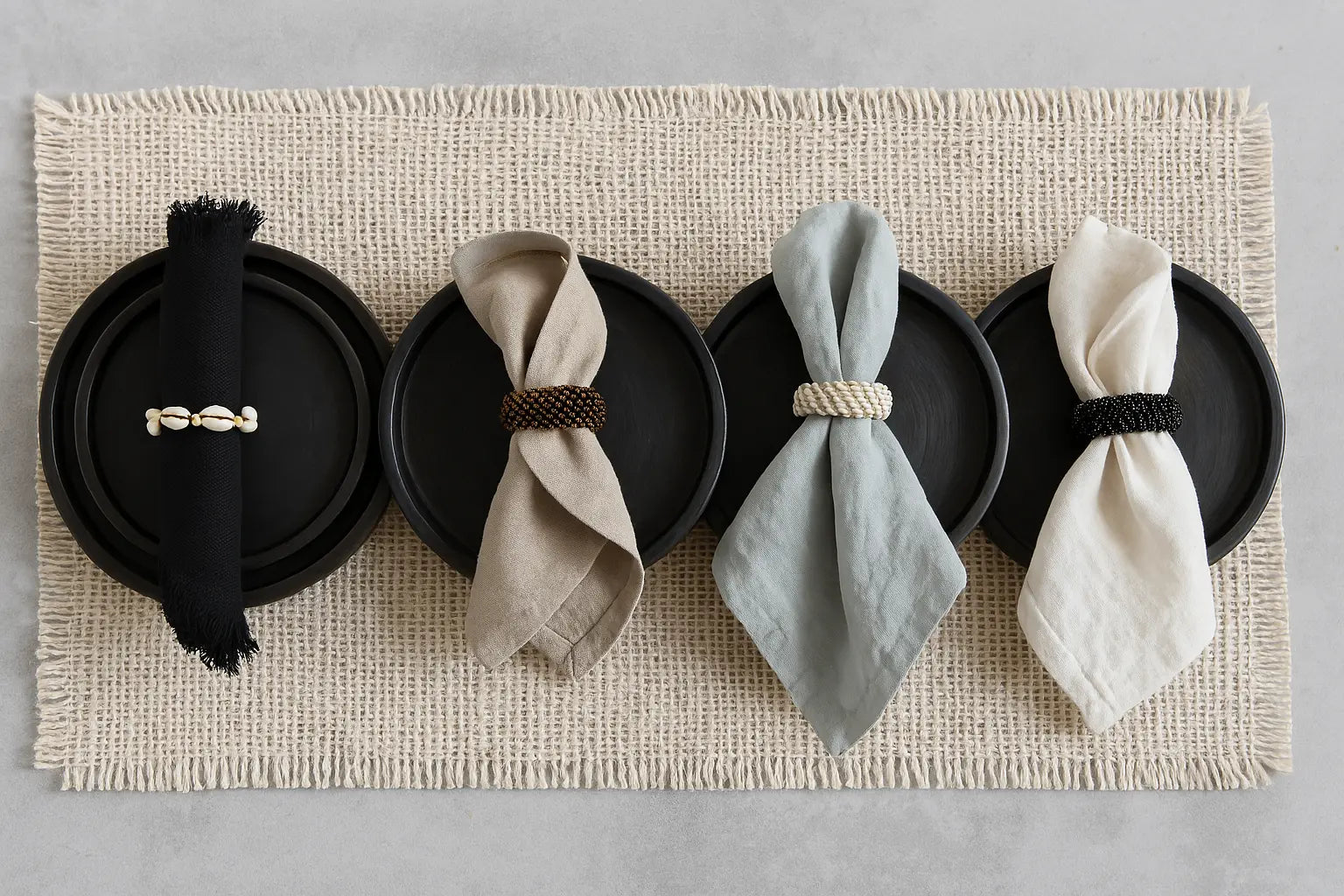 Quatre ronds de serviettes